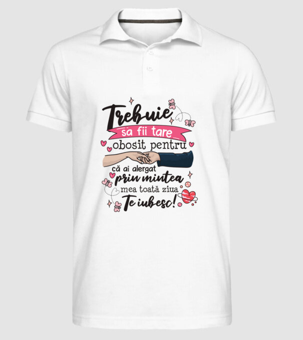 Trebuie sa fii tare obosită pentru model alb pe tricou