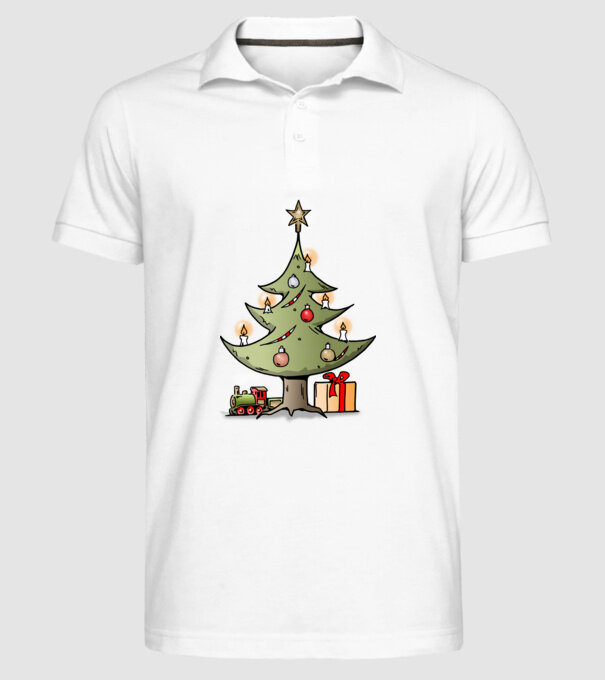 Trenuri model alb pe tricou
