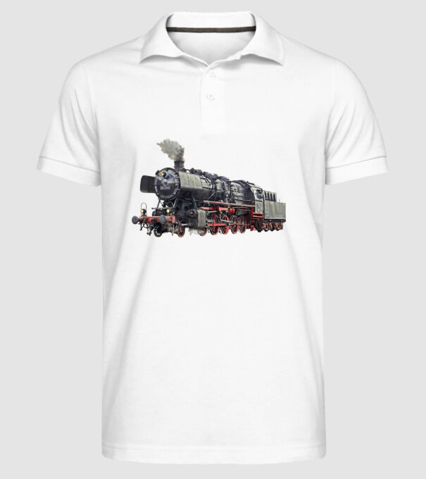 Trenuri model alb pe tricou