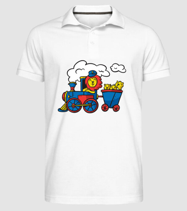 Trenuri model alb pe tricou