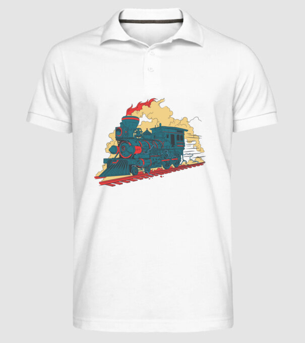 Trenuri model alb pe tricou