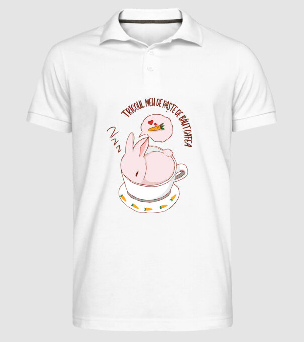tricoul meu de Paște de băut cafea model alb pe tricou