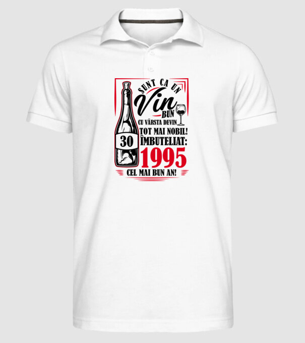 Un Vin Bun 1995 - Alb model alb pe tricou