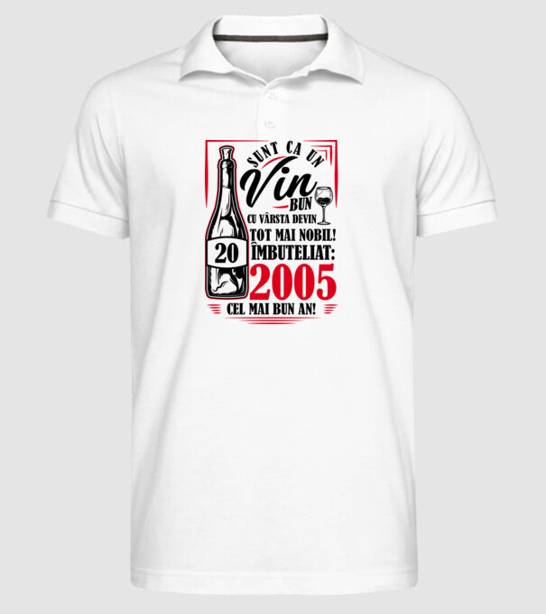 Un Vin Bun 2005 - Alb model alb pe tricou
