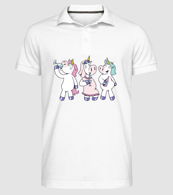 unicorn Bachelorette model alb pe tricou