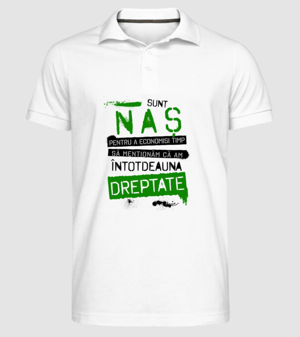 Sunt naș - pentru a economisi timp, să menționăm că am întotdeauna dreptate! model alb pe tricou