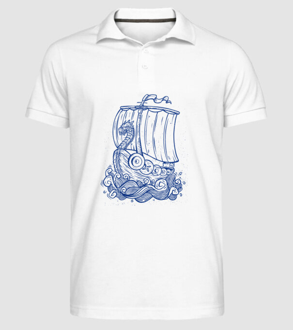 Vapoare model alb pe tricou