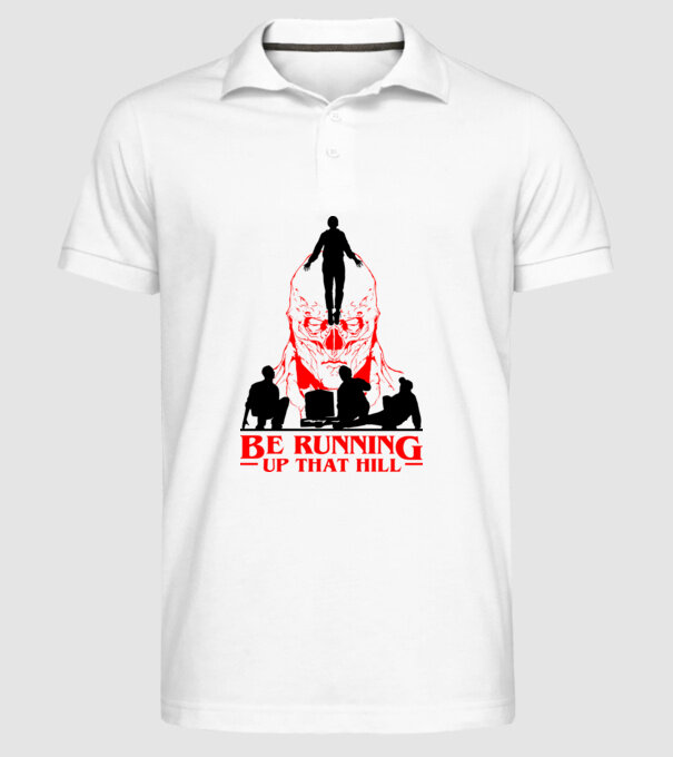 vecna running up that hill model alb pe tricou