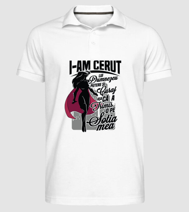 I-am cerut lui Dumnezeu putere și curaj - așa că a trimis-o pe soția mea model alb pe tricou