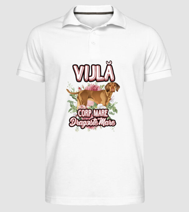 vijlă - corp mare, dragoste mare model alb pe tricou