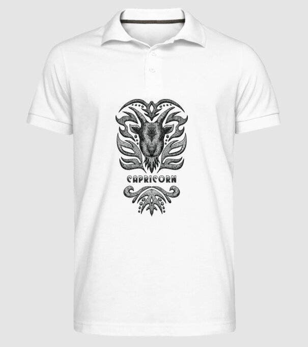 Vintage zodiac capricorn model alb pe tricou
