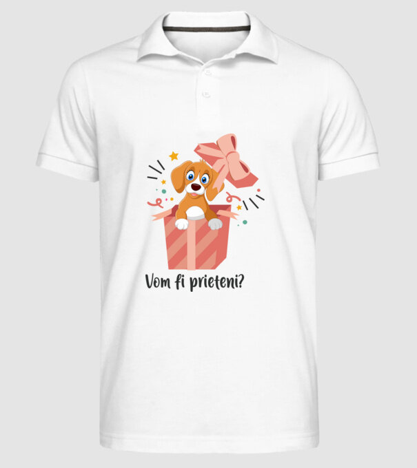 Vom fi prieteni? model alb pe tricou