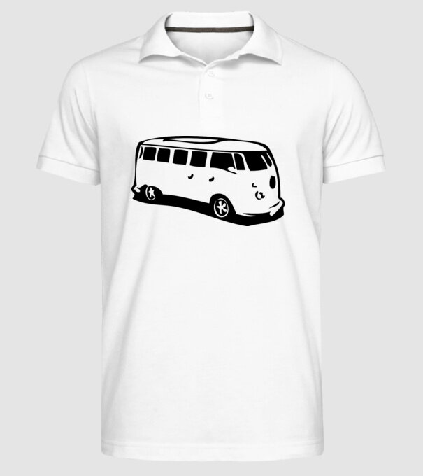 vwbus model alb pe tricou