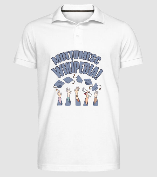 Wikipedia model alb pe tricou