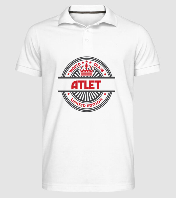 atlet model alb pe tricou