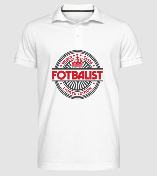 Fotbalist model alb pe tricou
