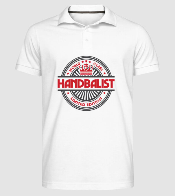 handbalist model alb pe tricou