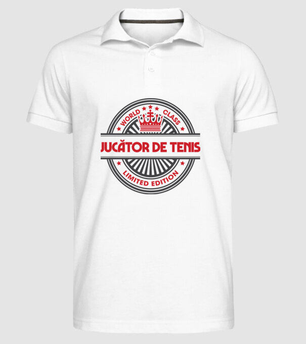 jucător de tenis model alb pe tricou