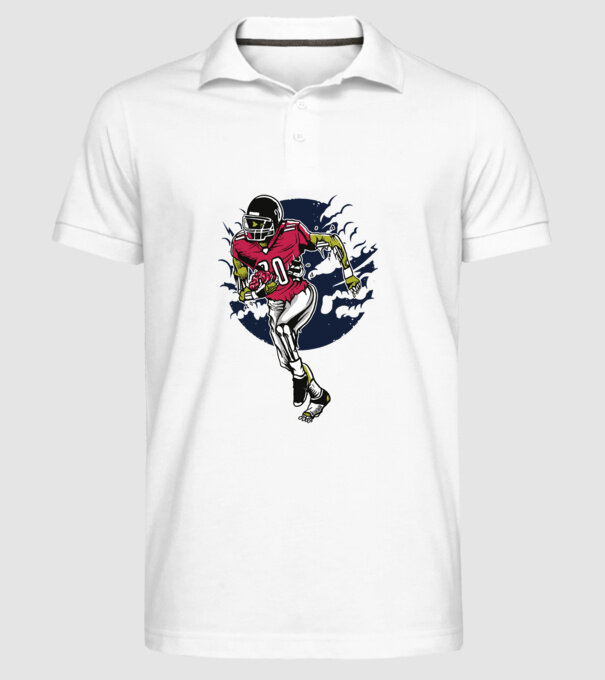 Zombie Player model alb pe tricou