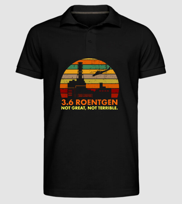 3.6 roentgen model negru pe tricou