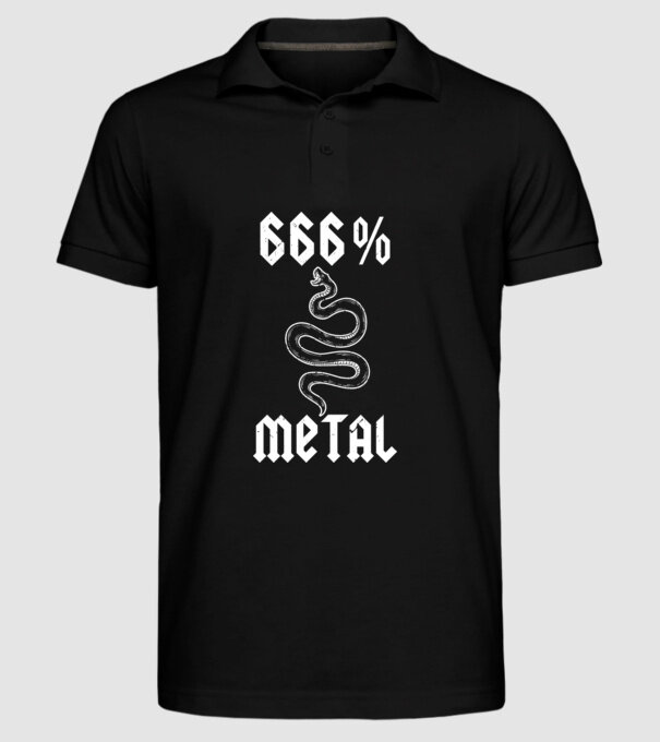 666 Metal model negru pe tricou