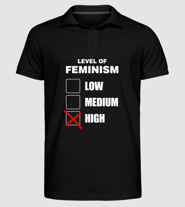 Nivelurile feminismului model negru pe tricou