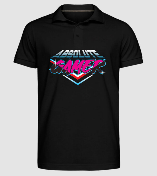 Absolute Gamer model negru pe tricou