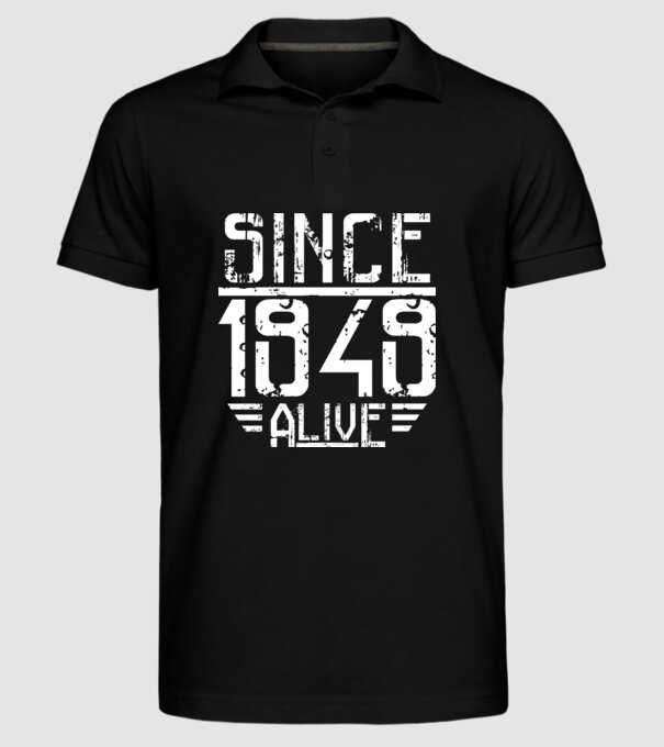 Alive since 1949 model negru pe tricou