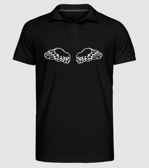 Aripă de înger model negru pe tricou