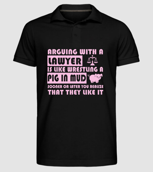 Arguing with a lawyer model negru pe tricou