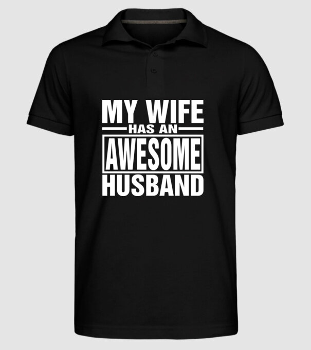 Awesome husband model negru pe tricou