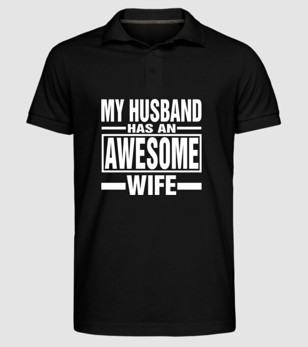 Awesome wife model negru pe tricou