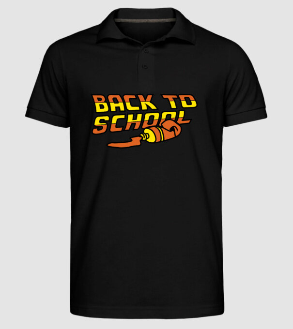 Back to school model negru pe tricou