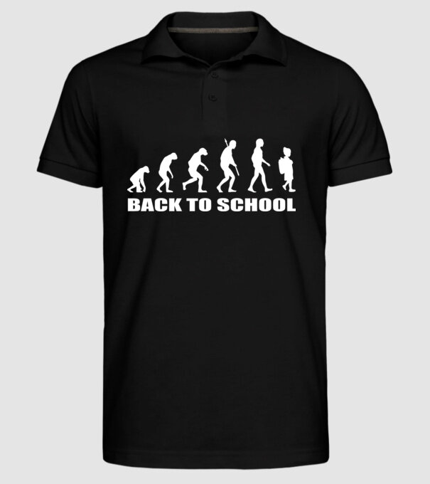 Back to school evolution model negru pe tricou