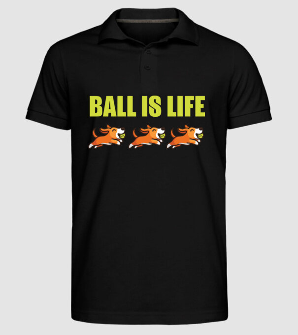 Ball is life model negru pe tricou