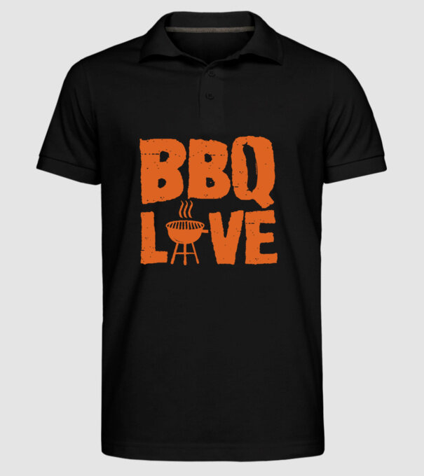 BBQ LOVE model negru pe tricou