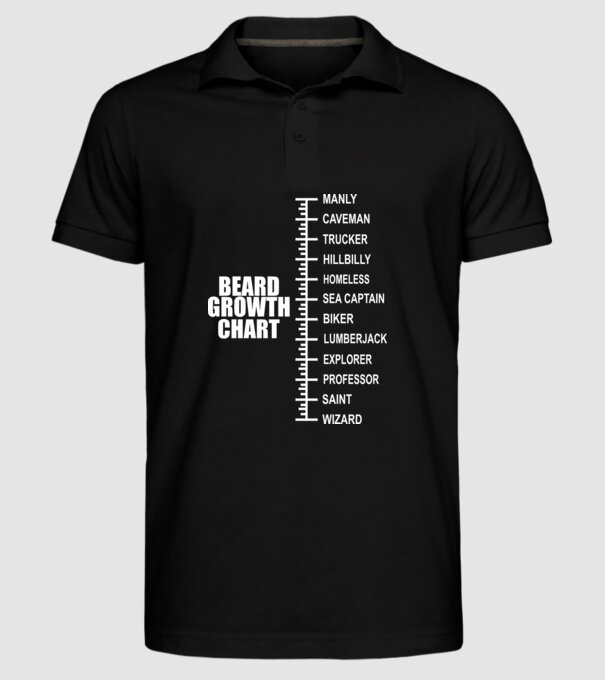 Beard scale model negru pe tricou