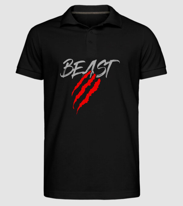 Beast model negru pe tricou