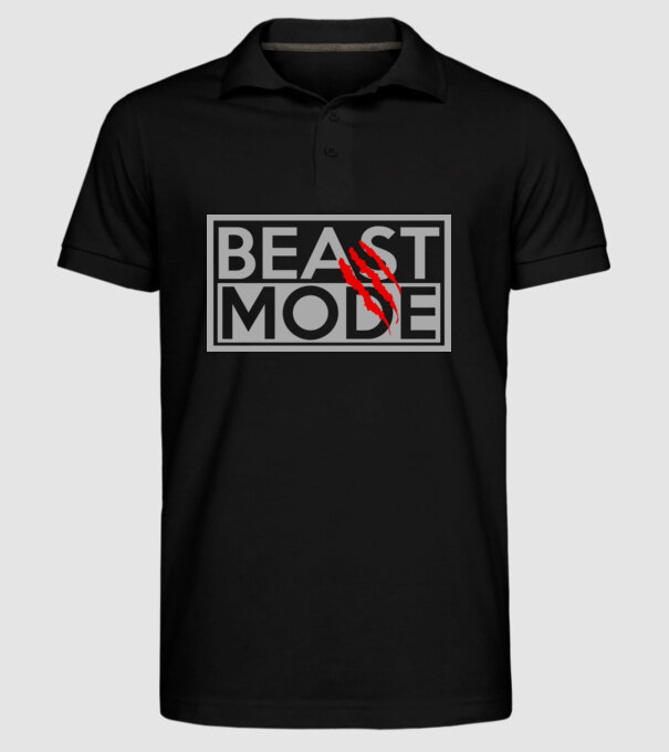 Beast mode model negru pe tricou