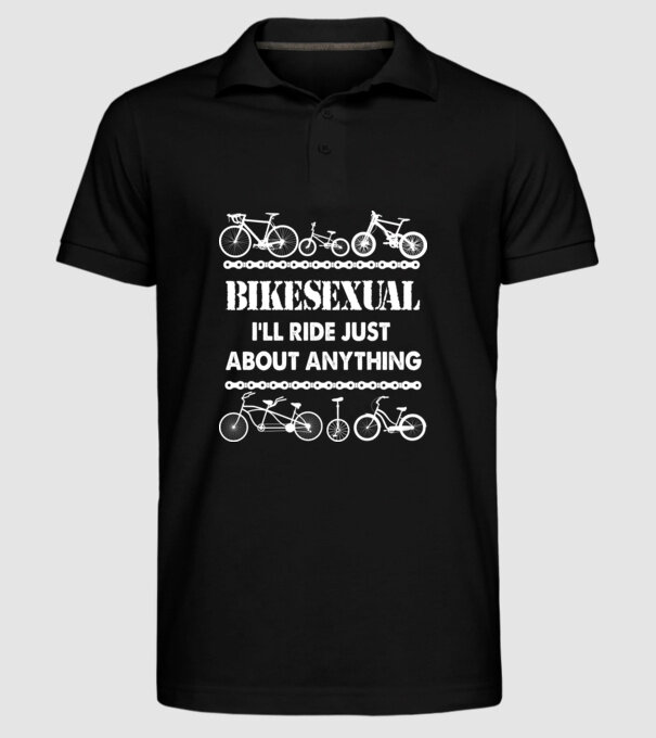 Bikesexual white model negru pe tricou