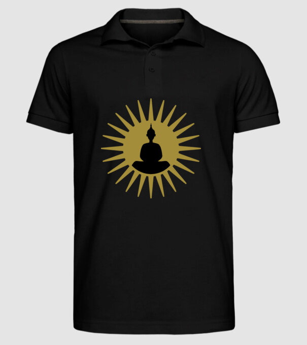 buddha star model negru pe tricou