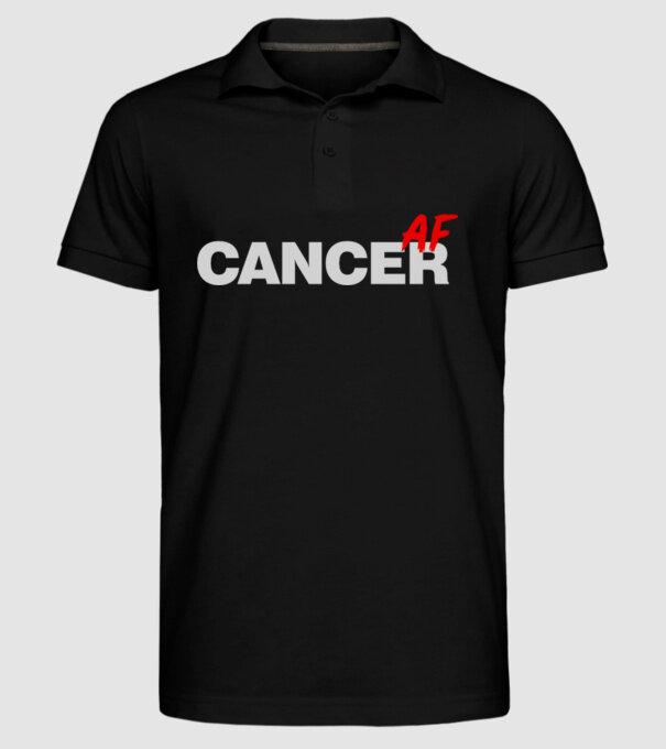 CANCER as fuck model negru pe tricou