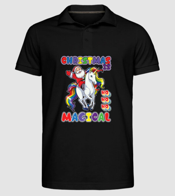 CHRISTMAS IS MAGICAL model negru pe tricou