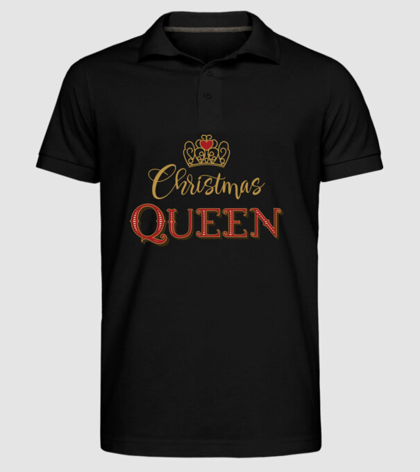 Christmas Queen model negru pe tricou