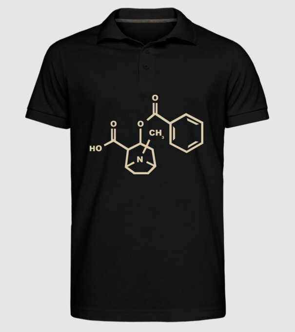 Cocaine model negru pe tricou