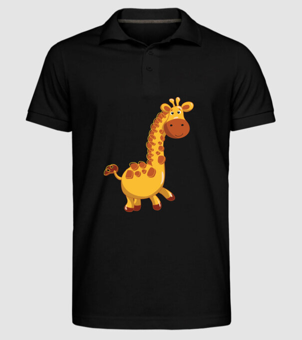 Cute giraffe model negru pe tricou