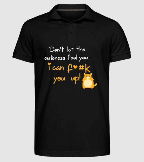 Cuteness model negru pe tricou