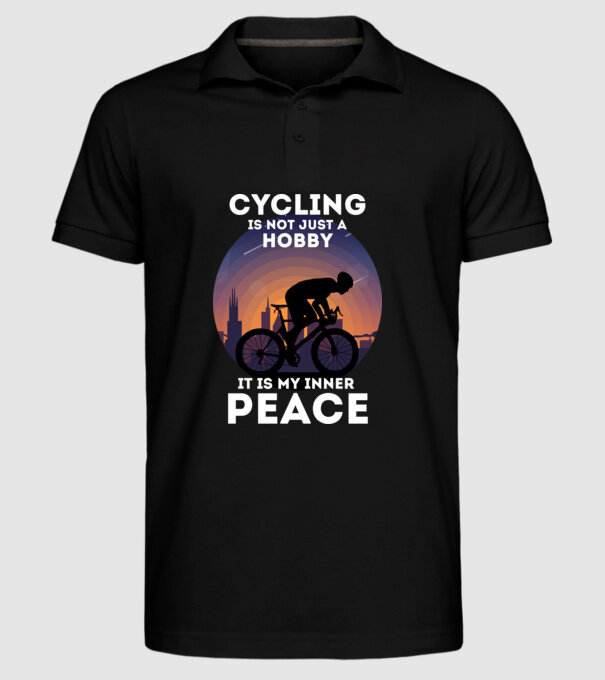cycling is not just a hobby model negru pe tricou