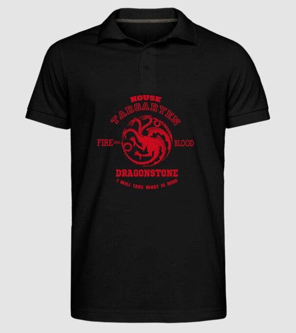 Dragonstone model negru pe tricou