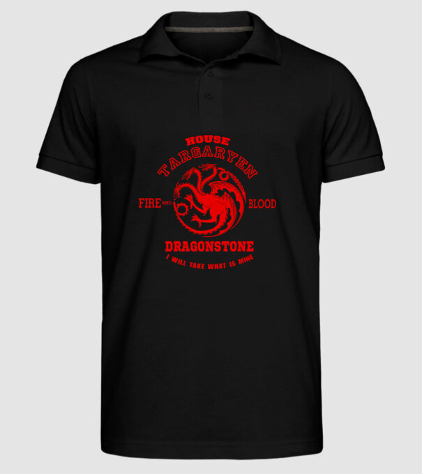 Dragonstone model negru pe tricou